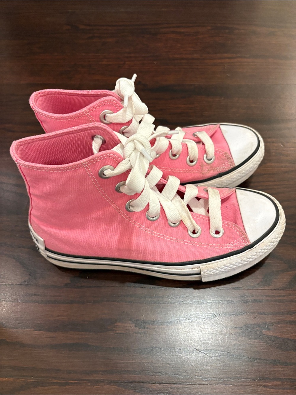 Converse Big Kids Pink High-Top Canvas platform Sneakers